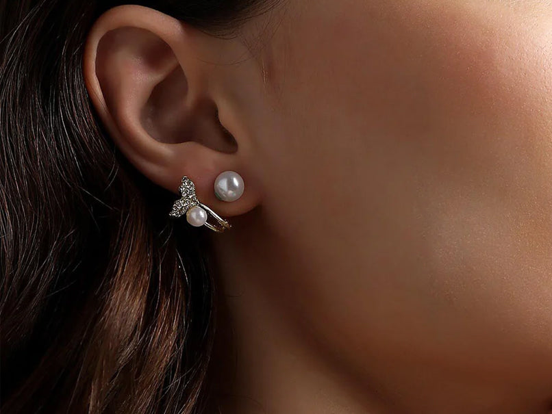 Fishtail Pearl Studs