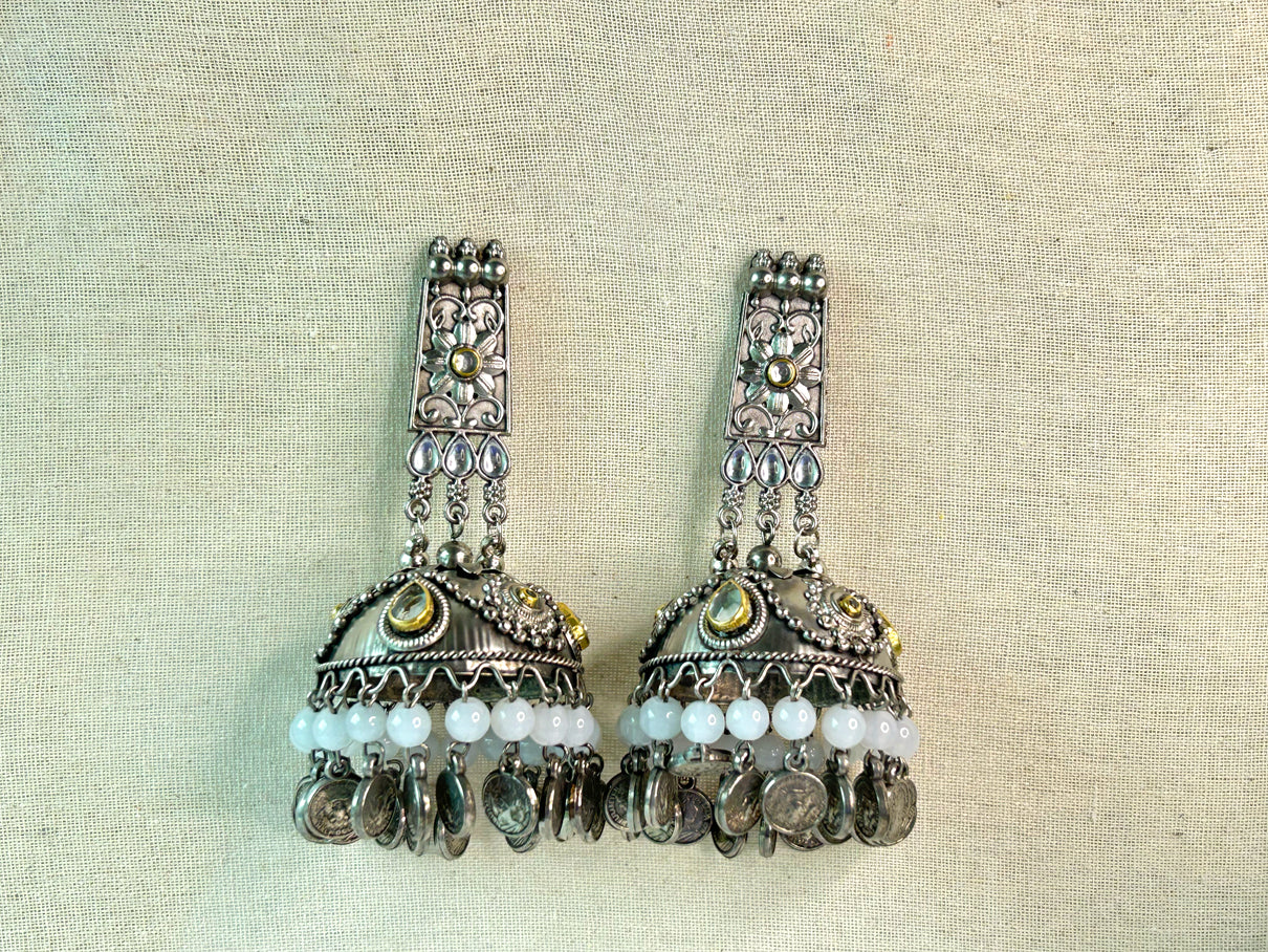 Sitara - Lightweight Oxidised Jhumka