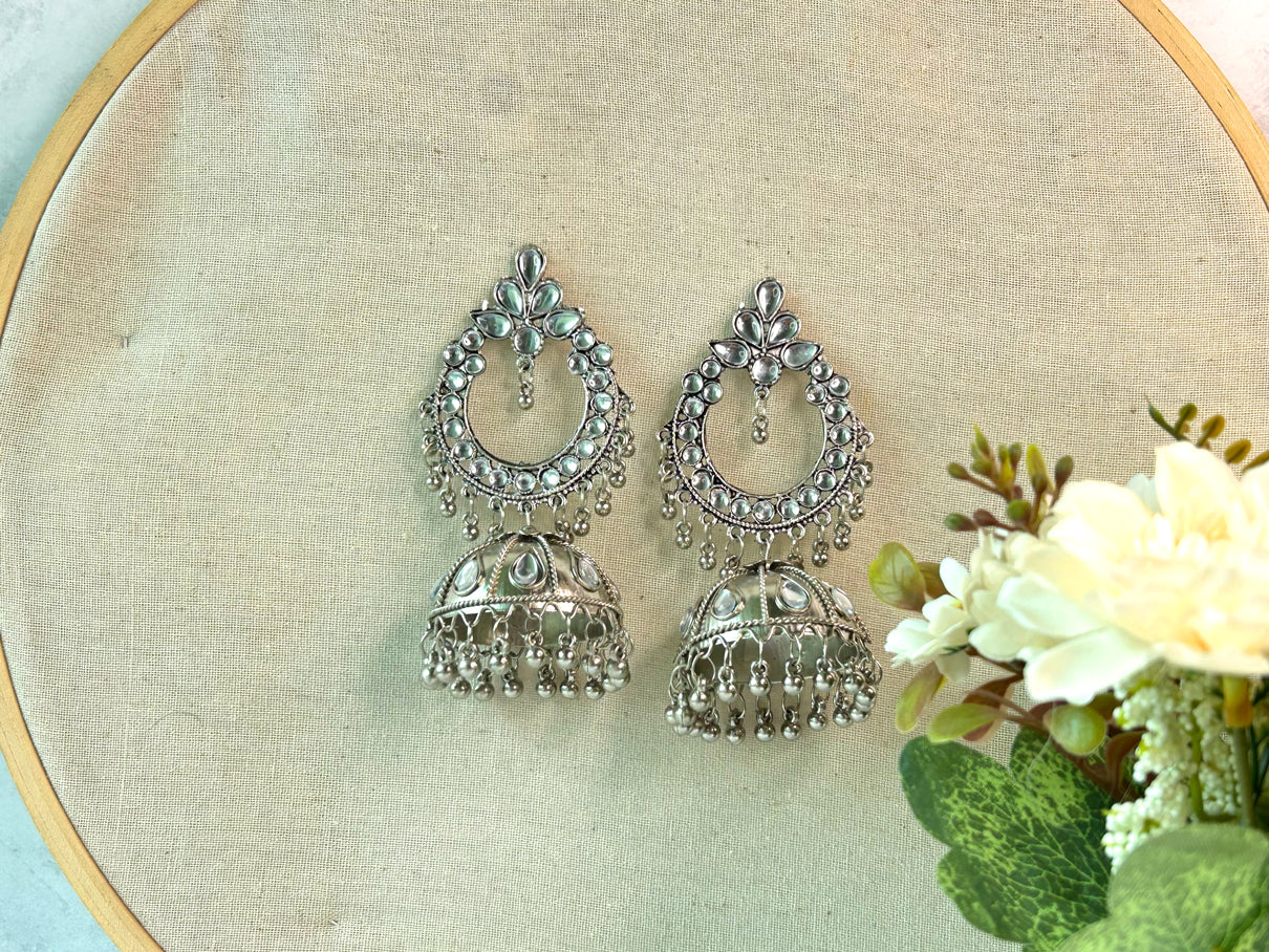 Sona - Lightweight Oxidised Jhumka