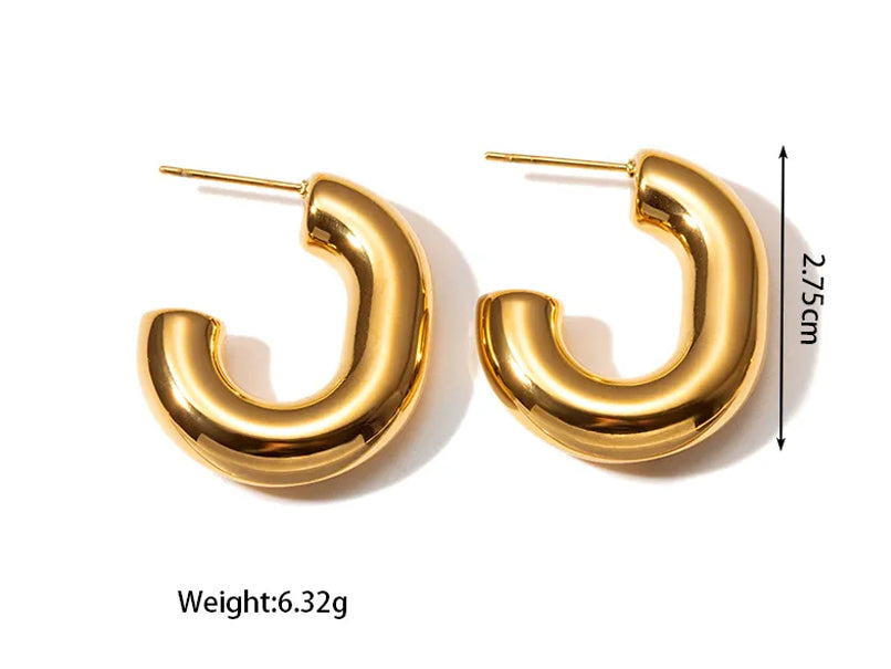 Chunky Pod Hoops Earrings
