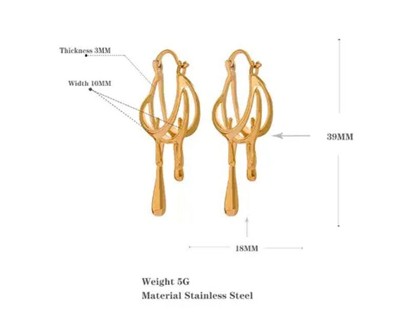 Liora Gold Drip Earrings