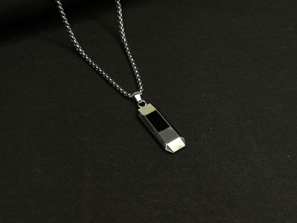 Black Blade Pendant Necklace