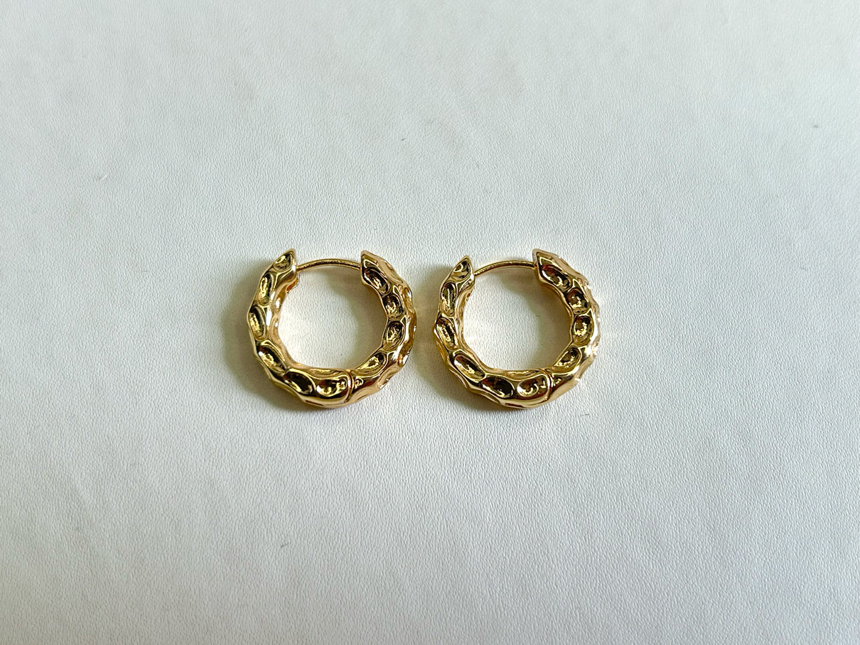 Textured Hoop Huggies