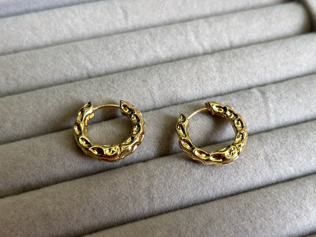Textured Hoop Huggies