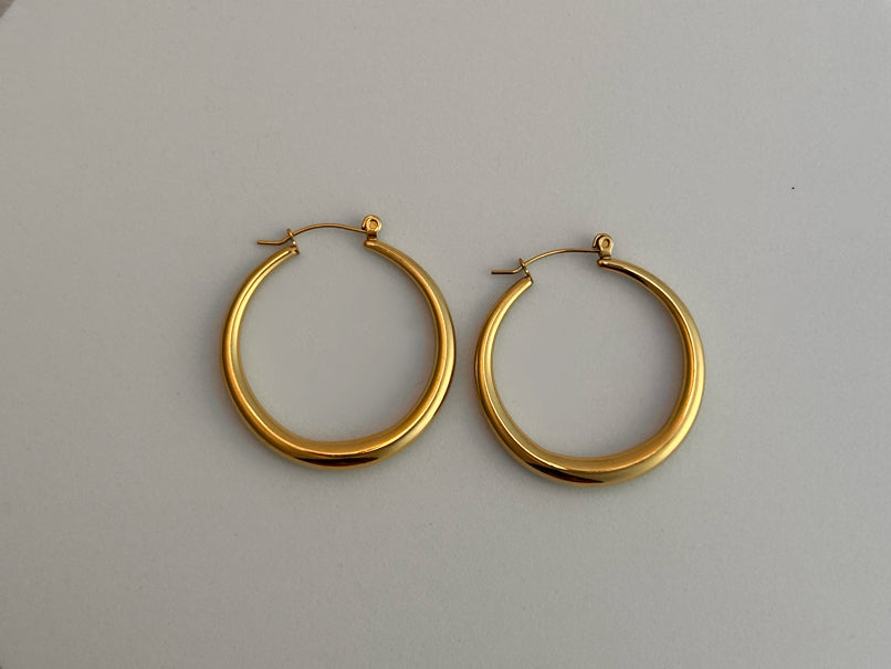 Vintage Golden Hoops Earrings - 40MM