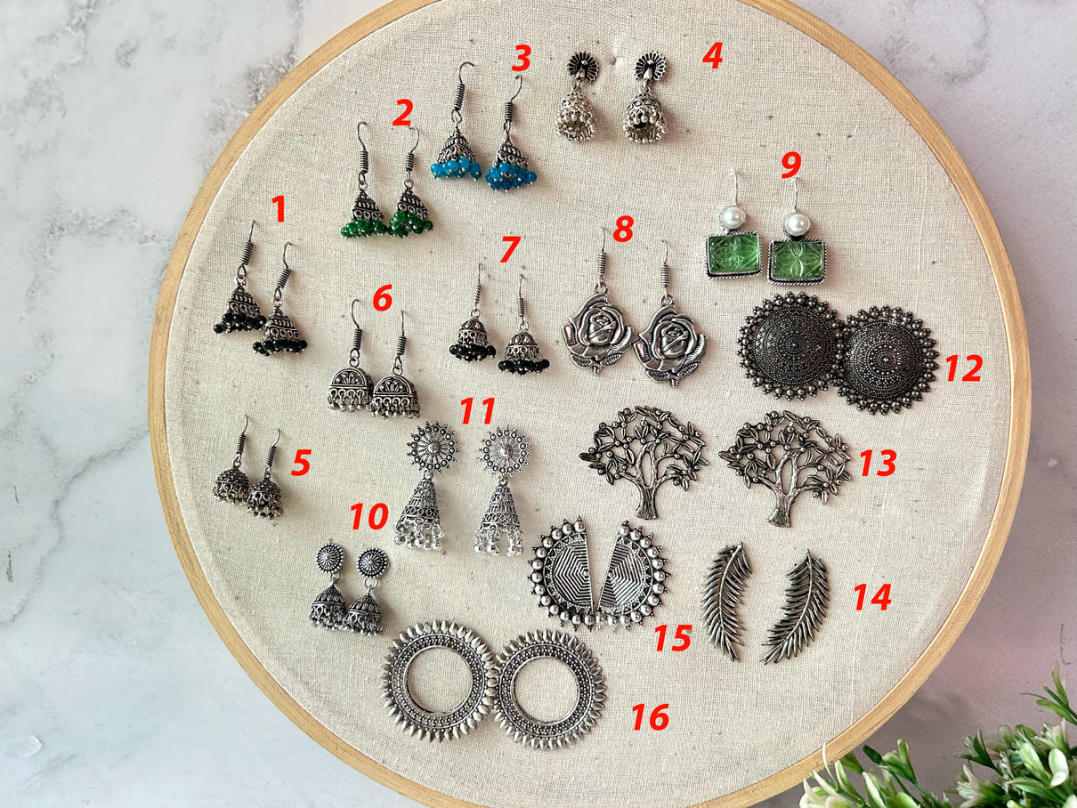 Oxidised Small Earrings