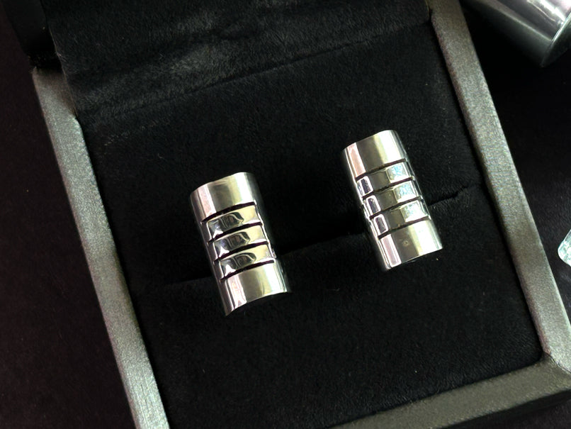 Men’s Cylindrical Stripe Cufflinks