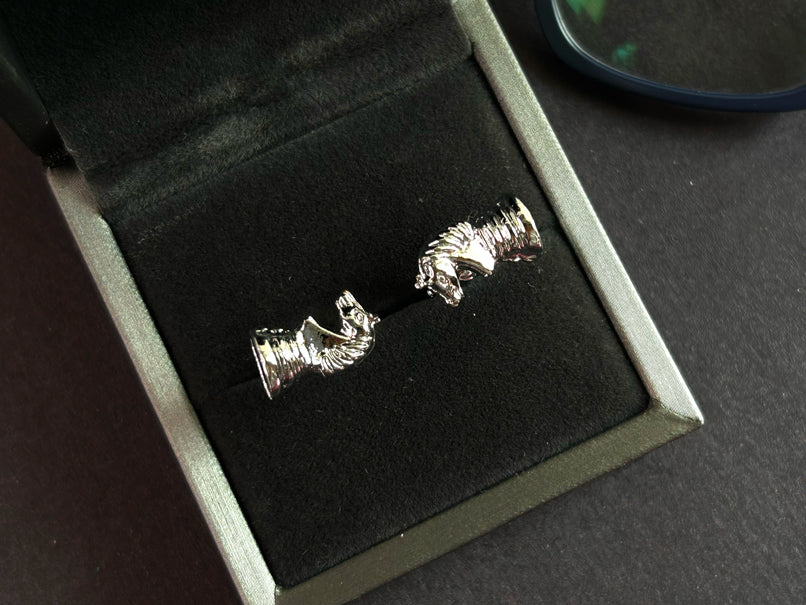 Men’s Silver Knight Cufflinks