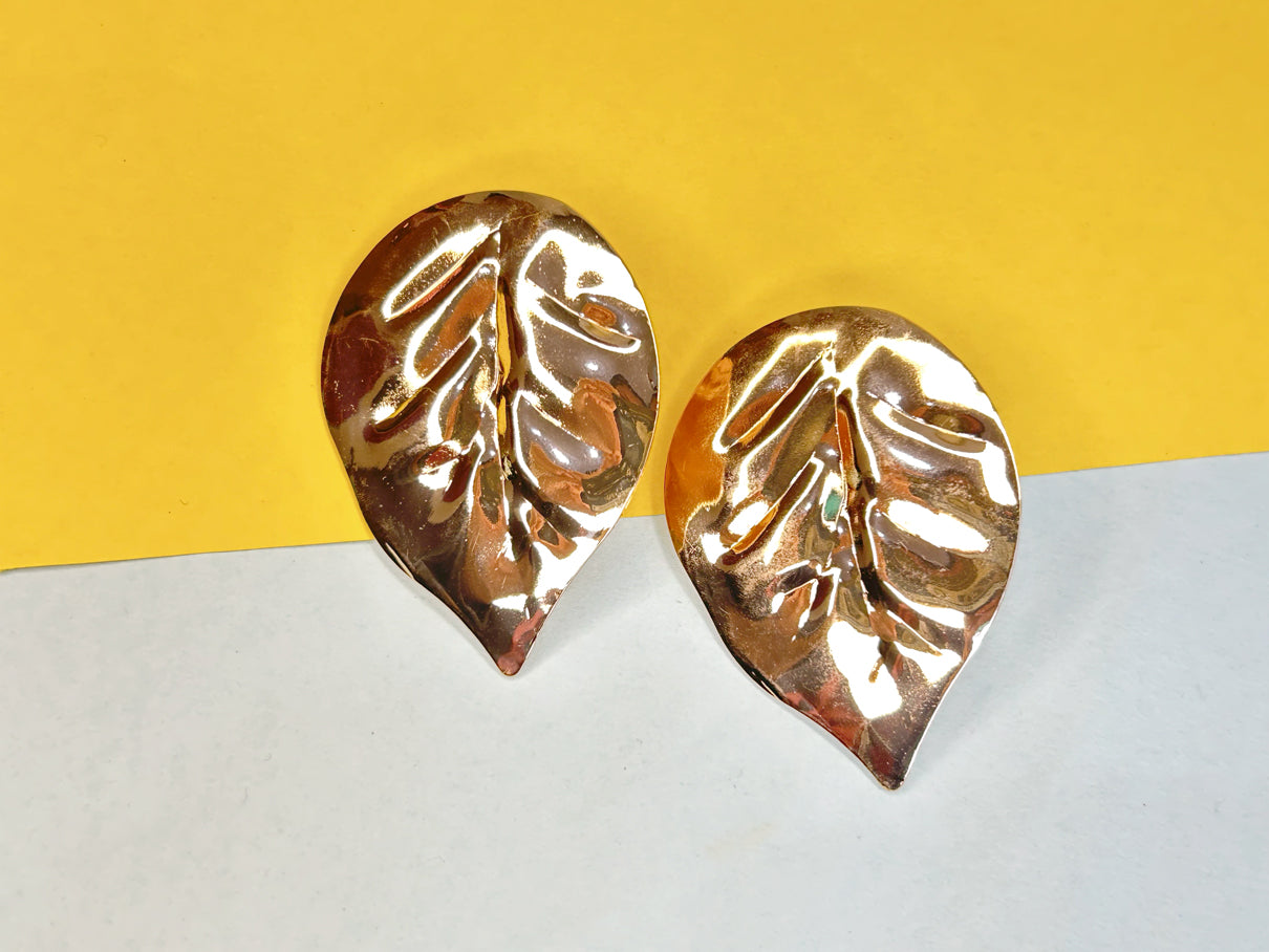 The Golden Leaves - Statement Earrings