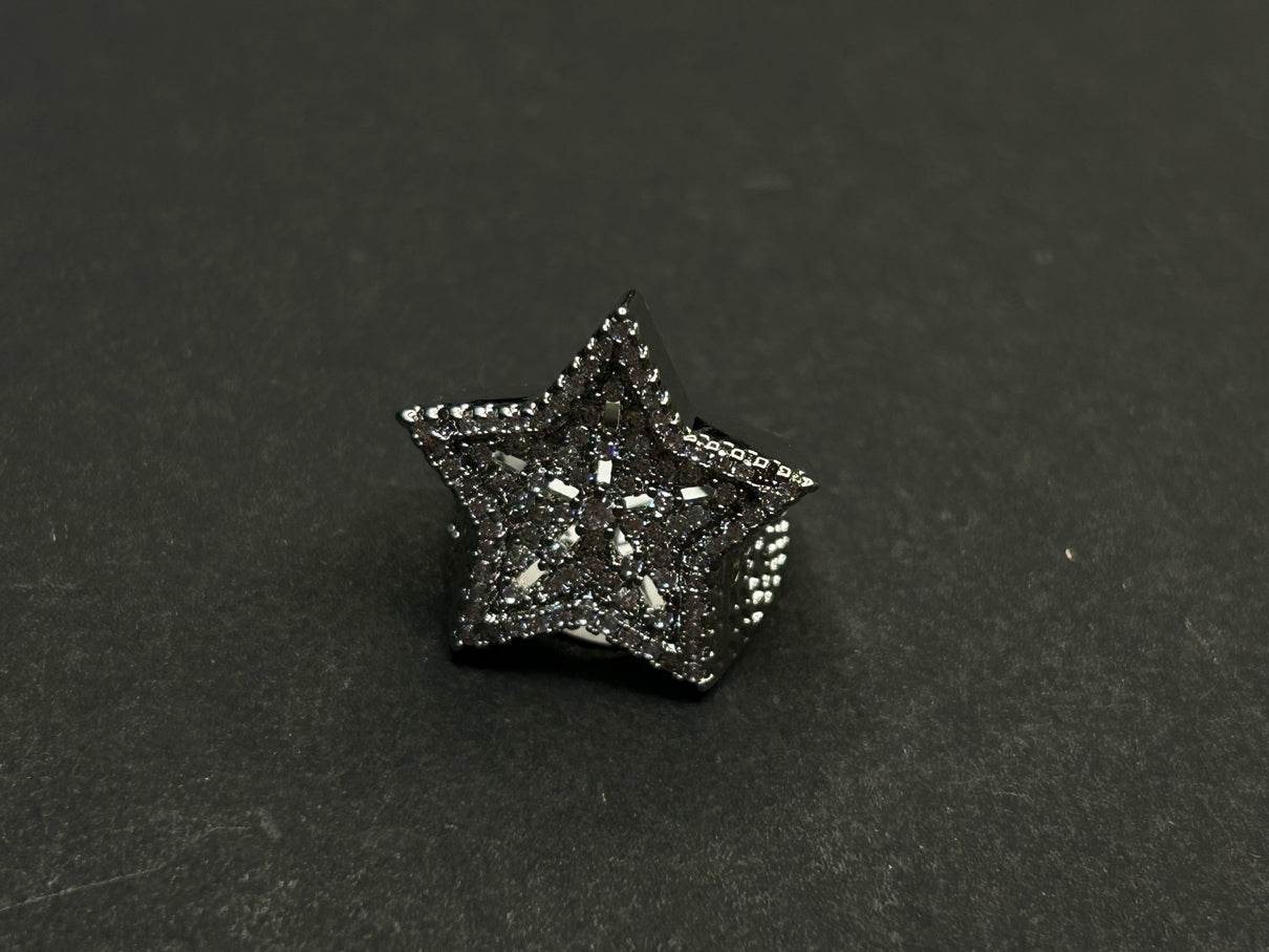 Shiny Star Cuban Ring