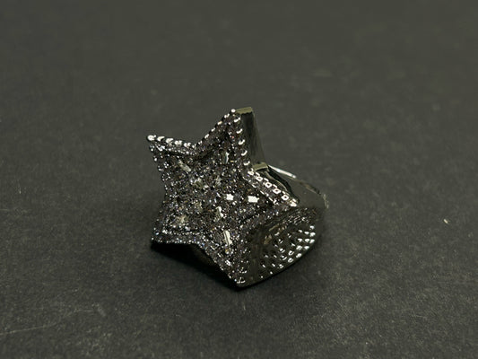 Shiny Star Cuban Ring