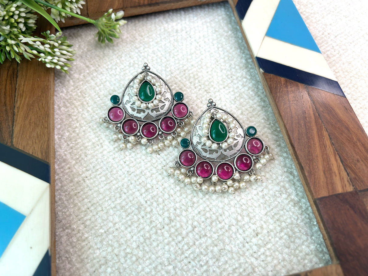 Kumkum - Monalisa studded Earrings