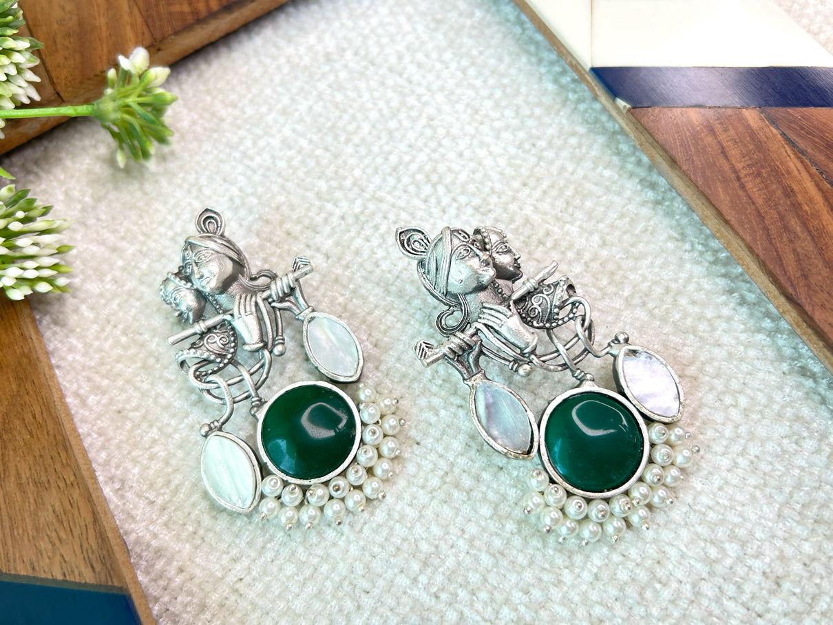 Radha Krishna - Brass Earrings