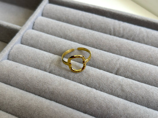 Textured Circle Ring