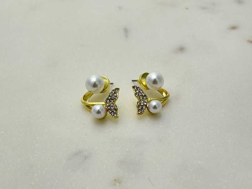 Fishtail Pearl Studs