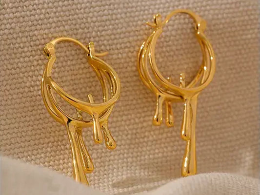 Liora Gold Drip Earrings