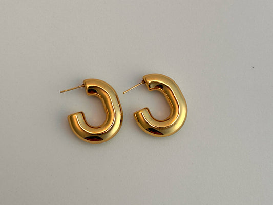 Chunky Pod Hoops Earrings