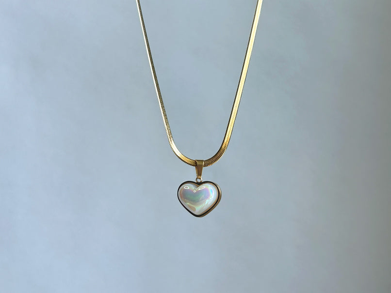 Iris Heart Necklace