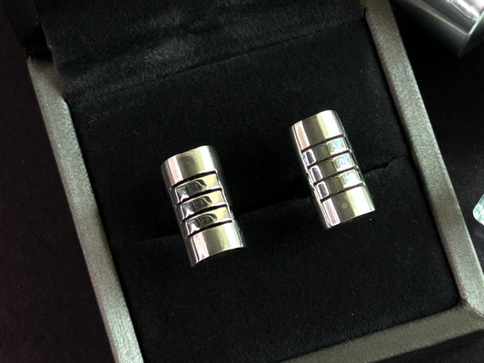 Men’s Cylindrical Stripe Cufflinks