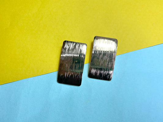 Gold Rectangle - Statement Earrings